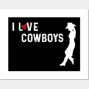 I Love Cowboys Posters and Art